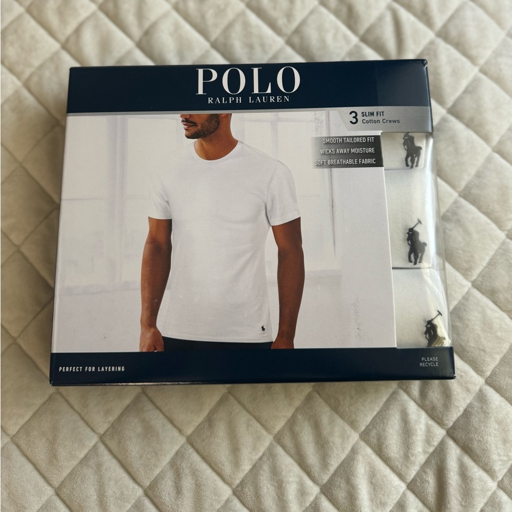 3 Slim Fit Cotton Crews